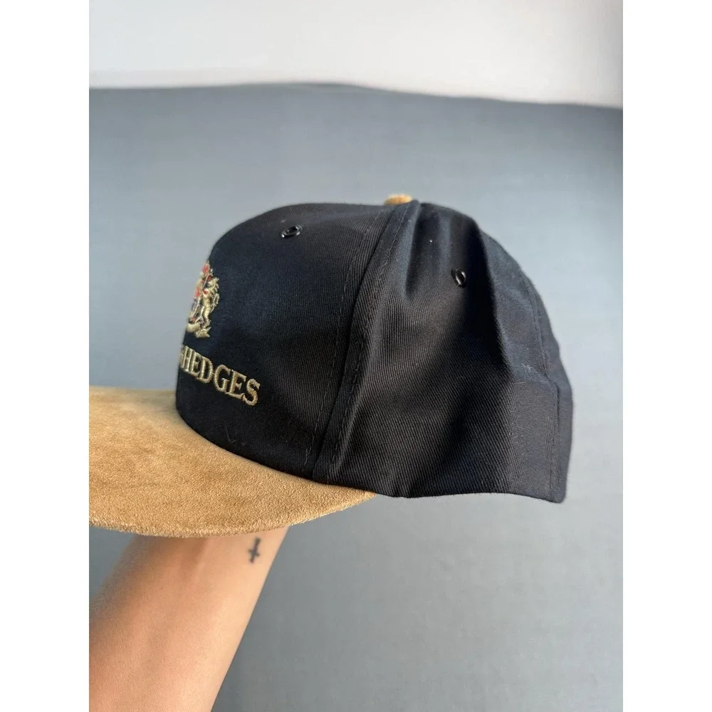 Vintage Benson & Hedges Hat Cap Snap Back Mens One Size Black Leather Brim Logo